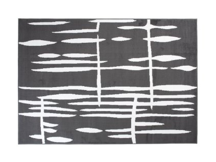 Kusový koberec T967A DARK sivý CHEAP PP CRM (Rozmer 160x220)