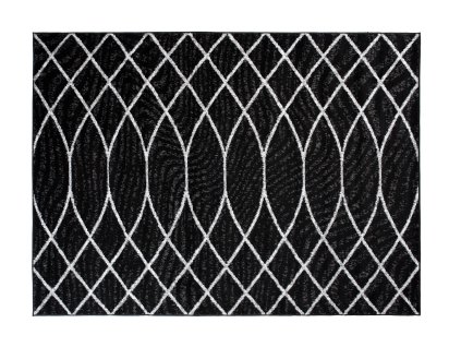 Kusový koberec C429A čierny/biely BALI PP (Rozmer 200x300)