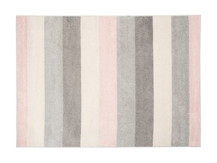 Kusový koberec C947A biely/ružový LAZUR (Rozmer 120x170)