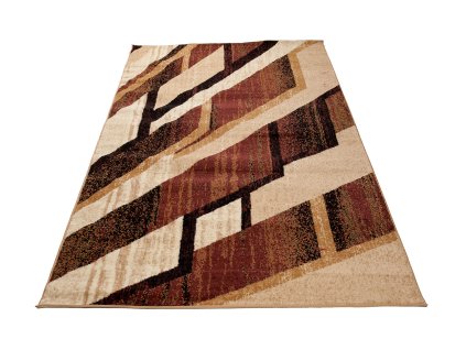 Kusový koberec D324A hnedý CHEAP PP BGX (Rozmer 80x200)