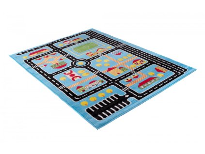 Kusový koberec A646A modrý KINDER CFV (Rozmer 140x190)