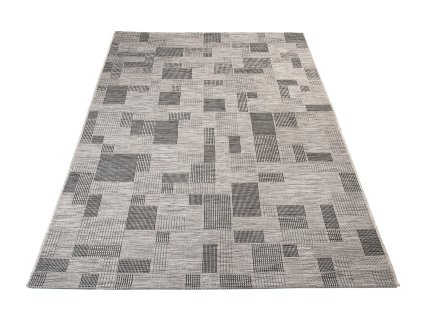 Kusový koberec 21107 Silver čierny/sivohnedý DY. TERAZZA (Rozmer 80x150)