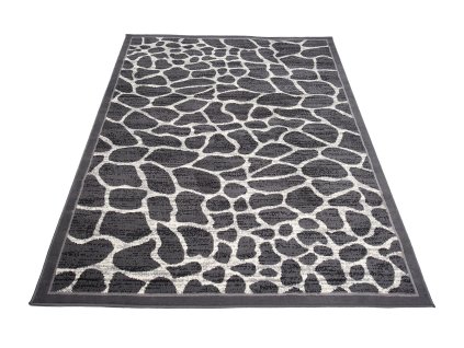 Kusový koberec J312A DARK sivý CHEAP PP CRM (Rozmer 250x300)