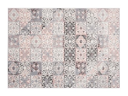 Kusový koberec 78586 SILVER/ružový FIKA (Rozmer 200x300)