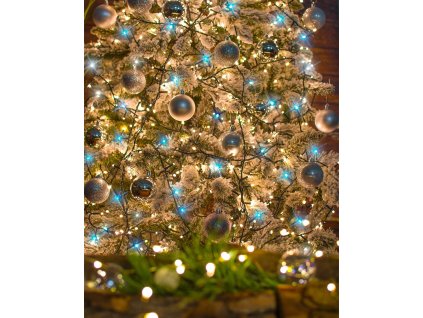 Vianočné osvetlenie 500 LED teplá biela FLASH