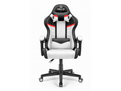 Herná stolička Hell's Chair HC-1004  White Black Red