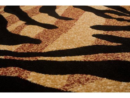 Kusový koberec 6601A čierny ATLAS PP (Rozmer 100x250)