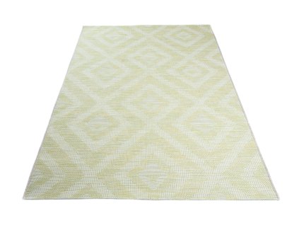 Kusový koberec 21134 ivory Silver/zelený DY. TERAZZA (Rozmer 60x110)