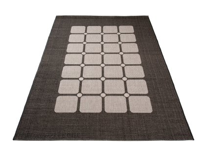 Kusový koberec 20037 čierny strieborný (Rozmer 80x150)