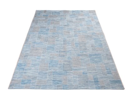 Kusový koberec 21107 ivory Silver/modrý DY. TERAZZA (Rozmer 80x150)