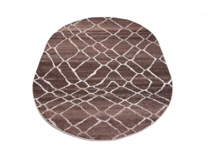 Kusový koberec H072A hnedý SARI OV BRH (Rozmer 140x190)