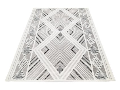 Kusový koberec 6340A krémový / L.sivý GRACE (Rozmer 80x150)