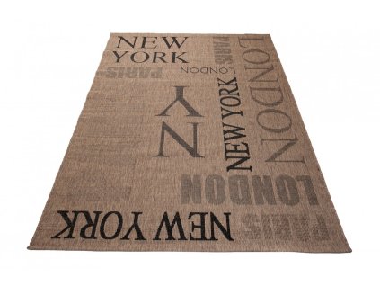 Kusový koberec 20224 kávový / čierny (Rozmer 180x250)