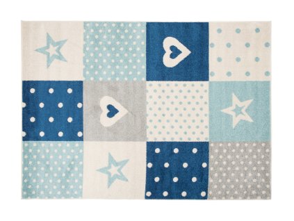 Kusový koberec H108A tyrkysový/biely LAZUR (Rozmer 300x400)