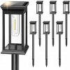 6x lampa ogrodowa solarna led wbijana latarnia zarowka filament 3000k smd big