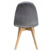 Stolička COLIN potiahnutá sivým zamatom