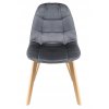 Stolička COLIN čalúnená sivým zamatom