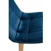 Stolička COLIN čalúnená v tmavomodrom zamatovom prevedení