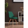 Stolička BARI čalúnená zeleným zamatom
