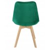 Stolička BARI čalúnená zeleným zamatom