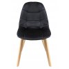 Stolička COLIN potiahnutá čiernym zamatom