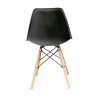 EVA škandinávska stolička, plast, čierna