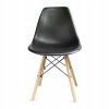 EVA škandinávska stolička, plast, čierna