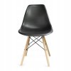 EVA škandinávska stolička, plast, čierna