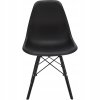 EVA škandinávska stolička, plast, čierna