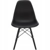 EVA škandinávska stolička, plast, čierna