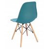 Škandinávska stolička EVA, plastová, morská modrá