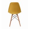 Stolička EVA, škandinávska, plast, horčica