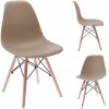 Škandinávska plastová béžová stolička EVA