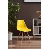 Stolička EVA, škandinávska, plast, žltá