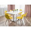 Stolička EVA, škandinávska, plast, žltá