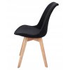 Stolička ALTA čalúnená čiernou látkou
