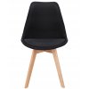 Stolička ALTA čalúnená čiernou látkou