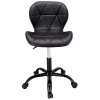 Otočná stolička ENDO, ekokoža - čierna