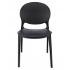 Stolička JUSTIN, plast, čierna