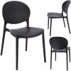 Stolička JUSTIN, plast, čierna