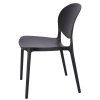 Stolička JUSTIN, plast, čierna