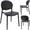 krzeslo plastikowe czarne JUSTIN przod tyl bok