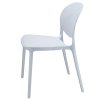 Stolička JUSTIN, plastová, biela