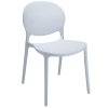 Stolička JUSTIN, plastová, biela