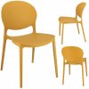 Stolička JUSTIN, plastová, horčicová