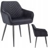 Kreslo NAPOLI potiahnuté čiernym zamatom
