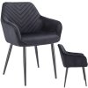 Stolička NAPOLI čalúnená čiernym zamatom