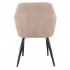 Stolička NAPOLI čalúnená béžovým zamatom