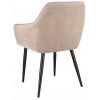 Stolička NAPOLI čalúnená béžovým zamatom