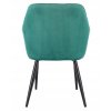 Stolička NAPOLI čalúnená zeleným zamatom